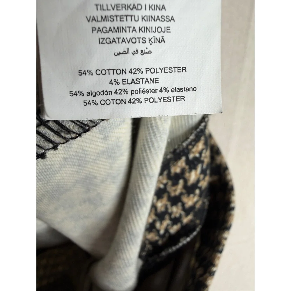 Michael Kors Women's Pull On Pants size‎ P/M Beige Black Houndstooth